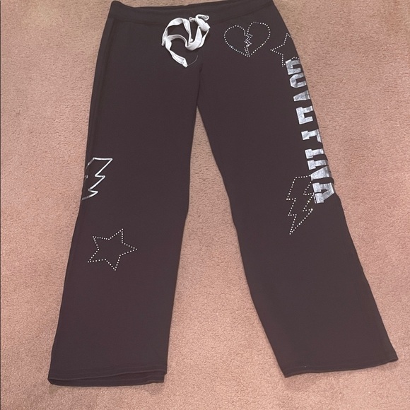 Pink Victoria’s Secret SweatBottoms with Star and Lightning Design - Picture 1 of 8